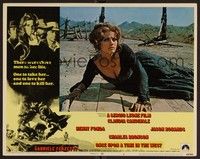3d489 ONCE UPON A TIME IN THE WEST LC #8 '68 Leone, close up of sexy Claudia Cardinale on ground!