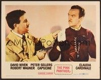 3d503 PINK PANTHER LC #2 '64 best close up of Peter Sellers apprehending David Niven!