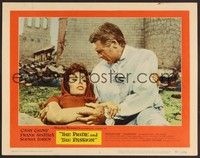 3d515 PRIDE & THE PASSION LC #2 '57 Cary Grant holds fallen beautiful Sophia Loren on battlefield!