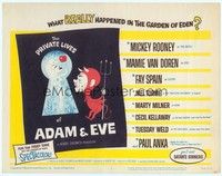 3d178 PRIVATE LIVES OF ADAM & EVE TC '60 wacky art of sexy Mamie Van Doren & devil Mickey Rooney!
