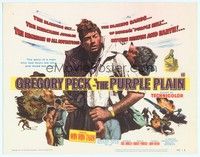 3d180 PURPLE PLAIN TC '55 great artwork of Gregory Peck, written by Eric Ambler!