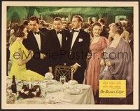 3d527 RAZOR'S EDGE LC #7 '46 Gene Tierney stands by Tyrone Power, Mashall & Webb in tuxedos!