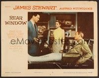 3d528 REAR WINDOW LC #5 '54 Alfred Hitchcock, Wendell Corey talks to Grace Kelly & Jimmy Stewart!