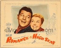 3d540 ROMANCE ON THE HIGH SEAS LC '48 close portrait of smiling Jack Carson & Doris Day!