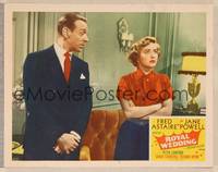 3d543 ROYAL WEDDING LC #7 '51 close up of Fred Astaire looking at annoyed Jane Powell!