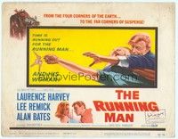 3d185 RUNNING MAN TC '63 Laurence Harvey, Lee Remick, directed by Carol Reed!
