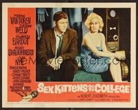 3d560 SEX KITTENS GO TO COLLEGE LC #2 '60 close up of sexy Mamie Van Doren & Martin Milner!