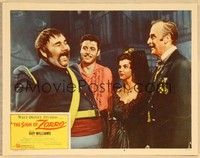 3d574 SIGN OF ZORRO LC #6 '60 Disney, Guy Williams laughs at Henry Calvin as Sgt. Garcia!