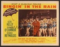 3d014 SINGIN' IN THE RAIN LC #6 '52 baggy pants Gene Kelly & showgirls on stage in musical number!