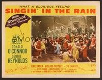 3d016 SINGIN' IN THE RAIN LC #8 '52 Gene Kelly & cast in classic Gotta Dance number!