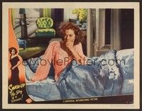 3d577 SMASH-UP LC #3 '46 close up of sexy Susan Hayward rumpled in bed!