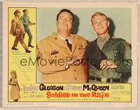3d582 SOLDIER IN THE RAIN LC #2 '64 best c/u of misfit soldiers Steve McQueen & Jackie Gleason!