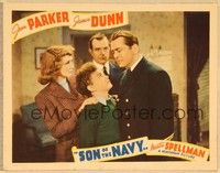 3d584 SON OF THE NAVY LC '40 Jean Parker watches James Dunn glare at Martin Spellman!