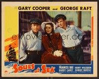 3d586 SOULS AT SEA LC '37 best 3-shot of sailors Gary Cooper & George Raft + pretty Frances Dee!