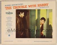 3d664 TROUBLE WITH HARRY LC #6 '55 Alfred Hitchcock black comedy, Shirley MacLaine in doorway!