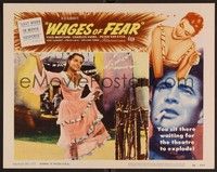 3d679 WAGES OF FEAR LC #4 '55 Henri-Georges Clouzot's suspense classic, c/u of sexy Vera Clouzot!