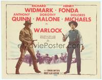 3d219 WARLOCK TC '59 full-length image of cowboys Henry Fonda & Richard Widmark with guns!