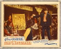 3d685 WESTERNER LC #1 R46 Walter Brennan as Judge Roy Bean points to poster of Lily Langtry!