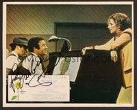 3d377 FUNNY LADY signed Mexican LC '75 by Barbra Streisand, who's watching James Caan play piano!