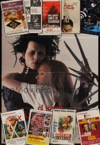 3e008 LOT OF 88 FOLDED SPAN/US ONE-SHEETS lot '52 - '94 Edward Scissorhands, Torn Curtain + more!