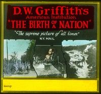 3e125 BIRTH OF A NATION glass slide R21 D.W. Griffith's classic, great image of Lincoln praying!
