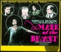 3e149 MARK OF THE BEAST glass slide '23 directed by Birth of a Nation author Thomas F. Dixon Jr.!