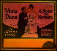 3e155 NOISE IN NEWBORO glass slide '23 Viola Dana returns to her small town after she gets rich!
