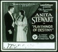 3e159 PLAYTHINGS OF DESTINY glass slide '21 Anita Stewart tells new husband she is still married!