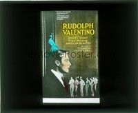 3e163 RUDOLPH VALENTINO & HIS 88 AMERICAN BEAUTIES glass slide '23 great image of Rudy & babes!