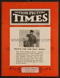 3e046 MOTION PICTURE TIMES exhibitor magazine June 22, 1929 Universal's football film College Love!