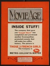 3e049 MOVIE AGE exhibitor magazine September 23, 1930 Joan Bennett, Spencer Tracy, Myrna Loy