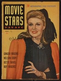 3e097 MOVIE STARS PARADE magazine January 1943 Ginger Rogers from Once Upon a Honeymoon!