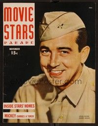 3e107 MOVIE STARS PARADE magazine November 1943 smiling portrait of John Payne, Cadet, USAAC!