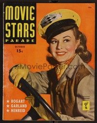 3e106 MOVIE STARS PARADE magazine October 1943 sexy Paulette Goddard as female taxi cab driver!