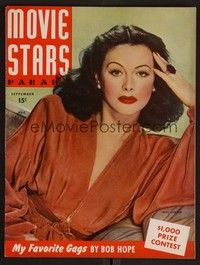 3e105 MOVIE STARS PARADE magazine September 1943 portrait of sexy Hedy Lamarr in The Heavenly Body!