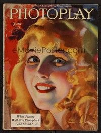 3e065 PHOTOPLAY magazine June 1921 incredible art of pretty June Caprice by Rolf Armstrong!