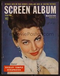 3e109 SCREEN ALBUM magazine Spring 1949 wonderful portrait of beautiful smiling Ava Gardner!