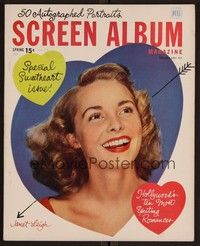 3e117 SCREEN ALBUM magazine Spring 1951 portrait of Janet Leigh in the special sweetheart issue!
