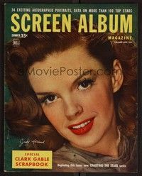 3e110 SCREEN ALBUM magazine Summer 1949 best super close portrait of pretty Judy Garland!