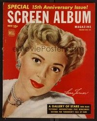 3e112 SCREEN ALBUM magazine Winter 1949-50 portrait of Lana Turner, 15th anniversary issue!