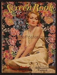 3e078 SCREEN BOOK magazine April 1930 photo of sexy Constance Bennett over flower art background!