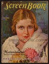 3e086 SCREEN BOOK magazine December 1930 close up art of pretty Ann Harding by J.T. Lange!