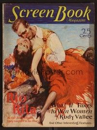 3e075 SCREEN BOOK magazine January 1930 cool art of sexy Latin Bebe Daniels from Rio Rita!