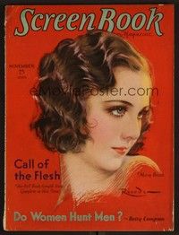 3e085 SCREEN BOOK magazine November 1930 art of beautiful Mary Brian by Jose Recoder!