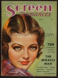 3e091 SCREEN ROMANCES magazine May 1932 art of sexy Sylvia Sidney from The Miracle Man!
