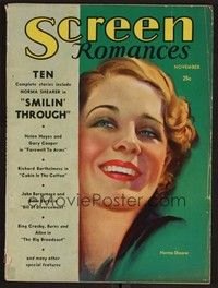 3e096 SCREEN ROMANCES magazine November 1932 wonderful art of Norma Shearer from Smilin' Through!