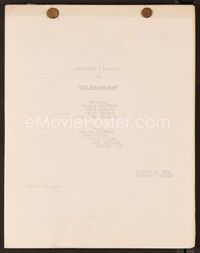 3e196 STRANGE DOOR continuity & dialogue draft script August 14, 1951, screenplay by Jerry Sackheim!