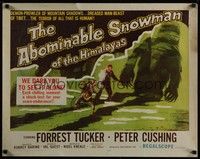 3f368 ABOMINABLE SNOWMAN OF THE HIMALAYAS 1/2sh '57 Peter Cushing, the dreaded man-beast of Tibet!