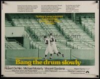 3f393 BANG THE DRUM SLOWLY int'l 1/2sh '73 Robert De Niro, New York Yankees baseball stadium!