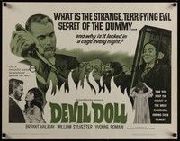 3f459 DEVIL DOLL 1/2sh '64 Bryant Haliday in ventriloquist dummy horror!